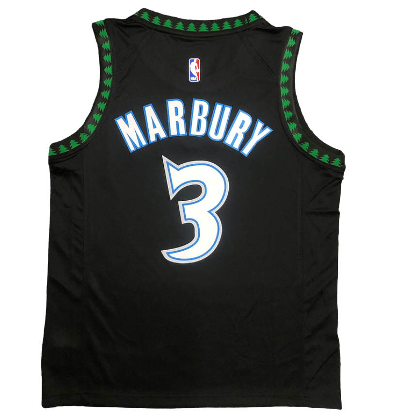 Regata NBA Minnesota Timberwolves Retrô Nike Authentic Marbury 3 - Preta - Manto Club