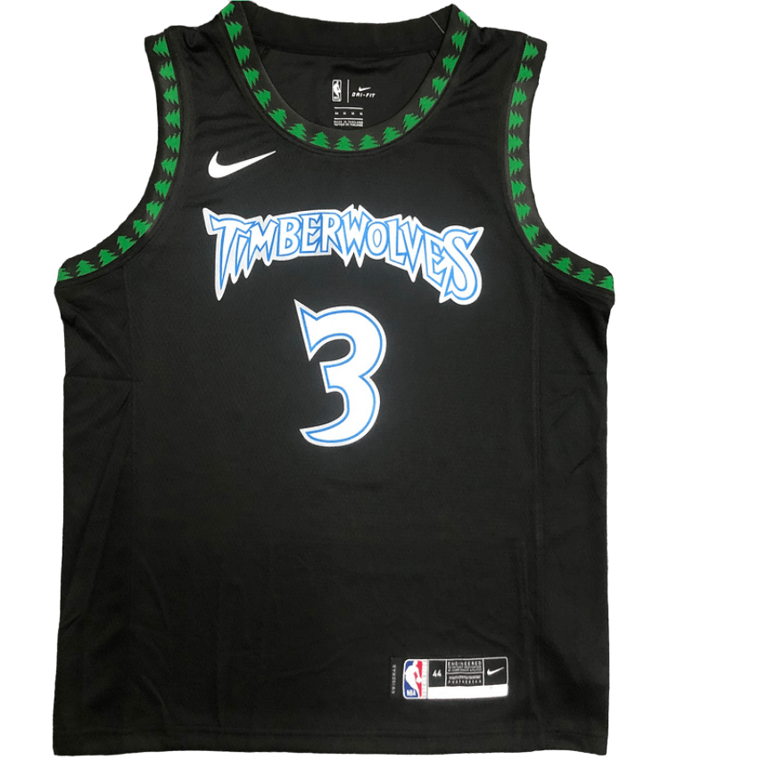 Regata NBA Minnesota Timberwolves Retrô Nike Authentic Marbury 3 - Preta - Manto Club