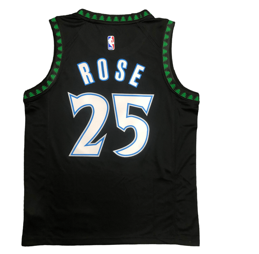 Regata NBA Minnesota Timberwolves Retrô Nike Authentic Rose 25 - Preta - Manto Club