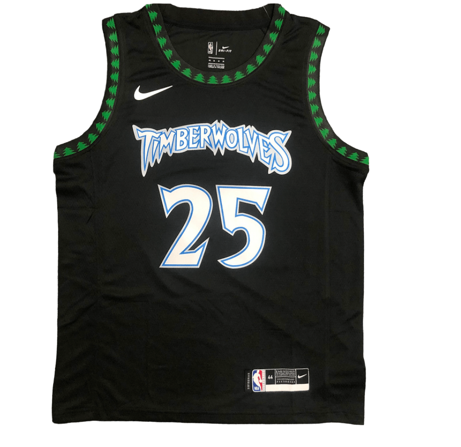 Regata NBA Minnesota Timberwolves Retrô Nike Authentic Rose 25 - Preta - Manto Club