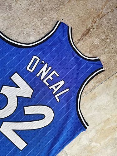 Regata NBA Orlando Magic Retrô 1994 - 1995 Mitchell & Ness Authentic O' Neal 32 - Azul - Manto Club