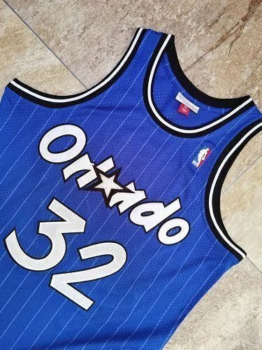 Regata NBA Orlando Magic Retrô 1994 - 1995 Mitchell & Ness Authentic O' Neal 32 - Azul - Manto Club
