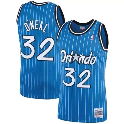 Regata NBA Orlando Magic Retrô 1994 - 1995 Mitchell & Ness Authentic O' Neal 32 - Azul - Manto Club