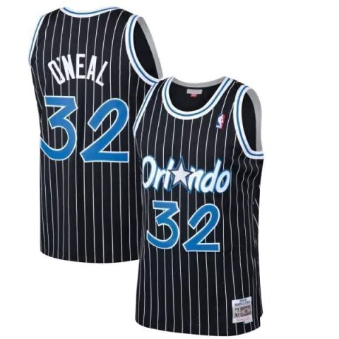 Regata NBA Orlando Magic Retrô 1994 - 1995 Mitchell & Ness Authentic O' Neal 32 - Preta - Manto Club