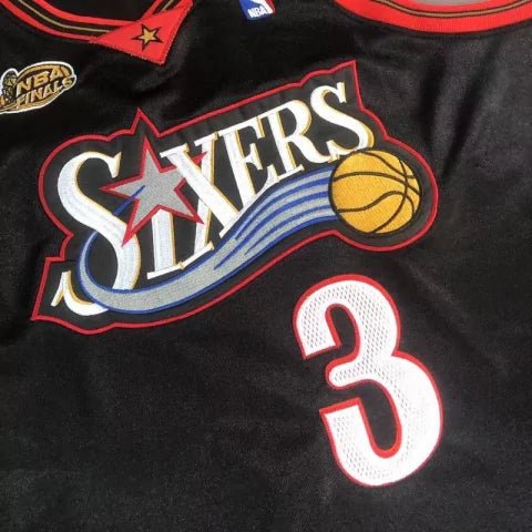 Regata NBA Philadelphia 76ers Retrô 2000 - 2001 Nike Authentic Iverson 3 - Preta - Manto Club