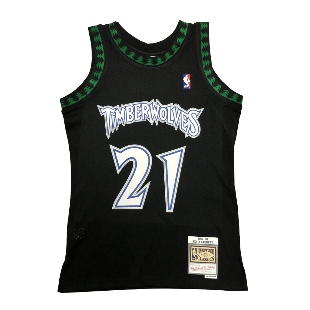 Regata NBA Retrô Timberwolves Mitchell & Ness Authentic Garnett 21 - Preta - Manto Club