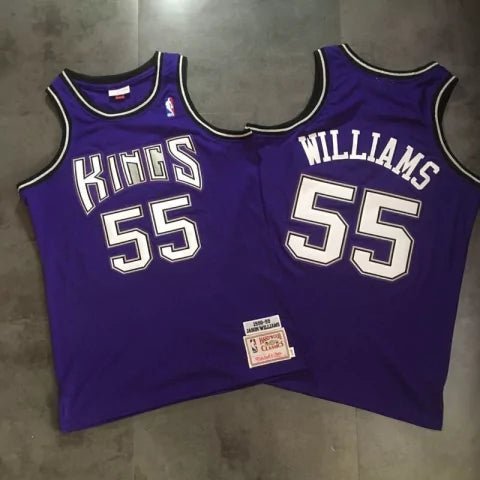 Regata NBA Sacramento Kings Retrô 1998 - 1999 Mitchell & Ness Authentic Williams 55 - Azul - Manto Club