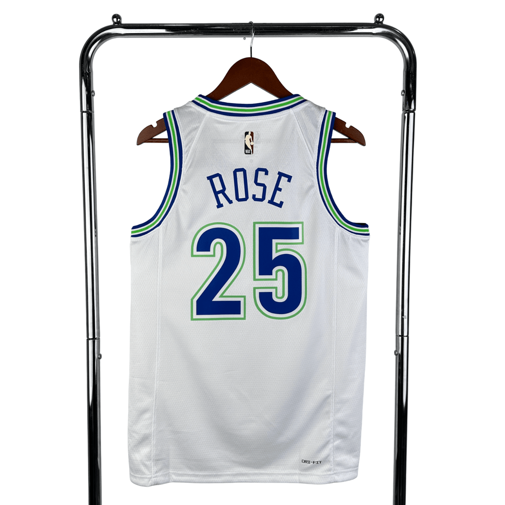Regata NBA Timberwolves Retrô Nike Authentic Rose 25 - Branca - Manto Club