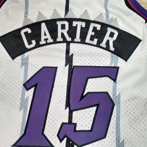 Regata NBA Toronto Raptors Retrô 1998 - 1999 Mitchell & Ness Authentic Carter 15 - Branca - Manto Club