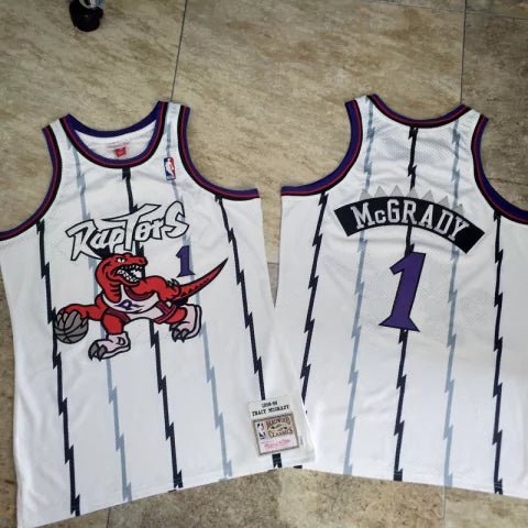 Regata NBA Toronto Raptors Retrô 1998 - 1999 Mitchell & Ness Authentic McGrady 1 - Branca - Manto Club