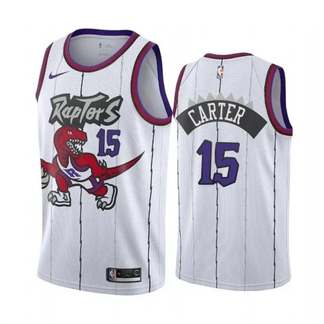 Regata NBA Toronto Raptors Retrô Nike Swingman Authentic Carter 15 - Branca - Manto Club
