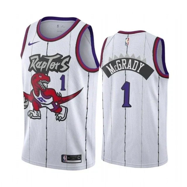 Regata NBA Toronto Raptors Retrô Nike Swingman Authentic McGrady 1 - Branca - Manto Club