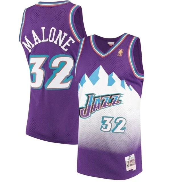 Regata NBA Utah Jazz Retrô 1996 - 1997 Mitchell & Ness Authentic Malone 32 - Roxa - Manto Club